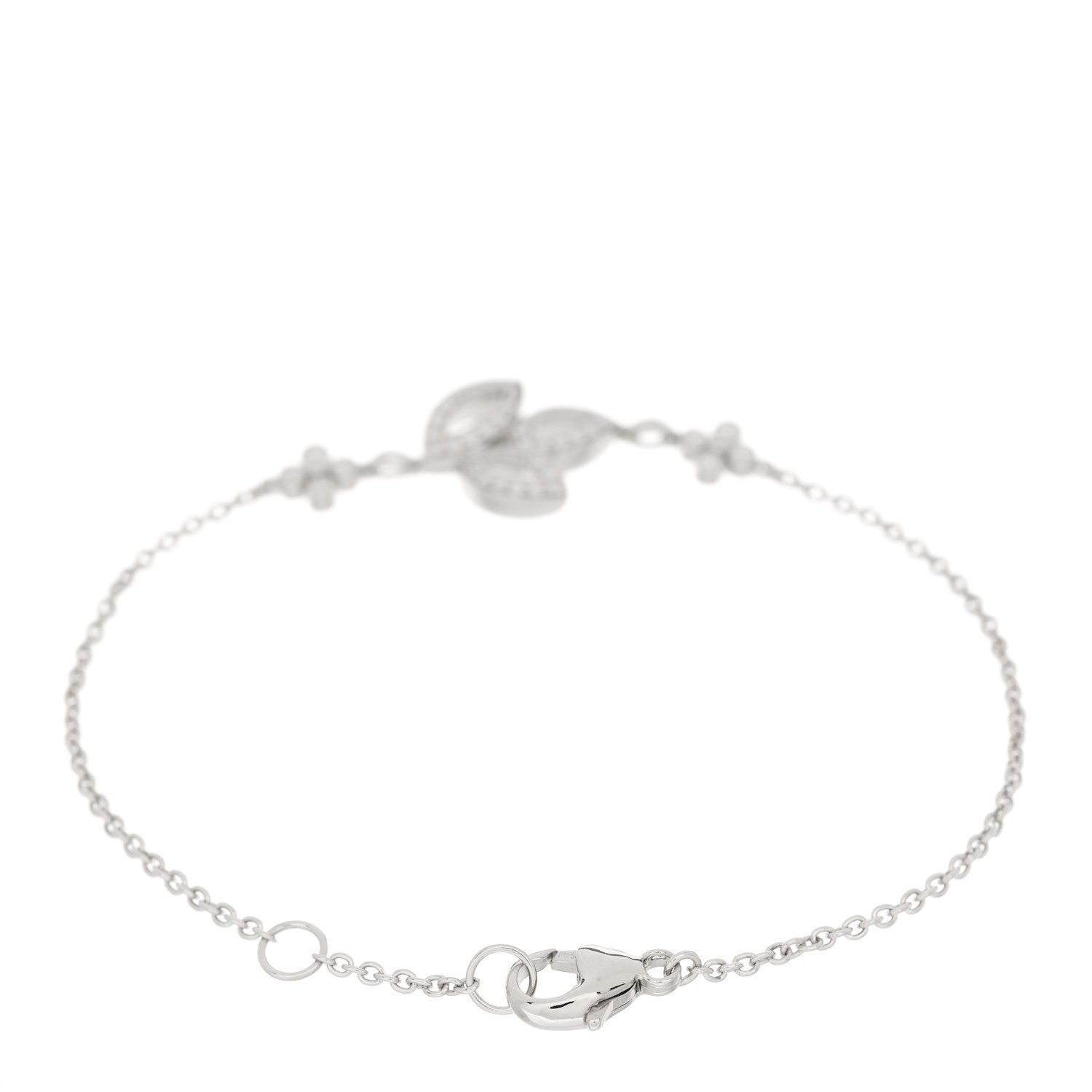 Harry Winston Platinum Diamond Lily Cluster Bracelet 2 of 4