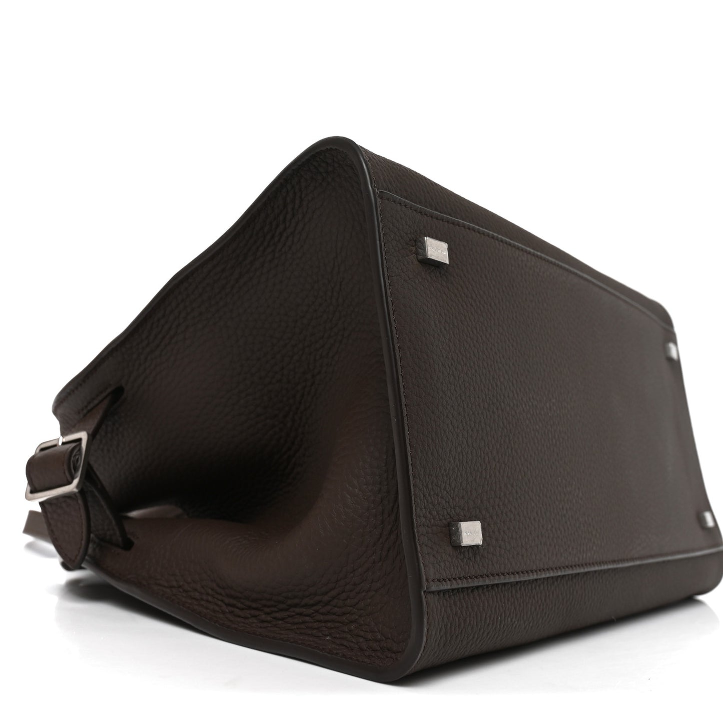 Matte Grained Calfskin Soft Margaux 12 Deep Brown