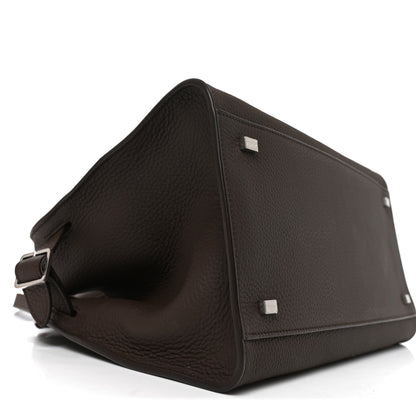 The Row Matte Grained Calfskin Soft Margaux 12 Deep Brown 8 of 9