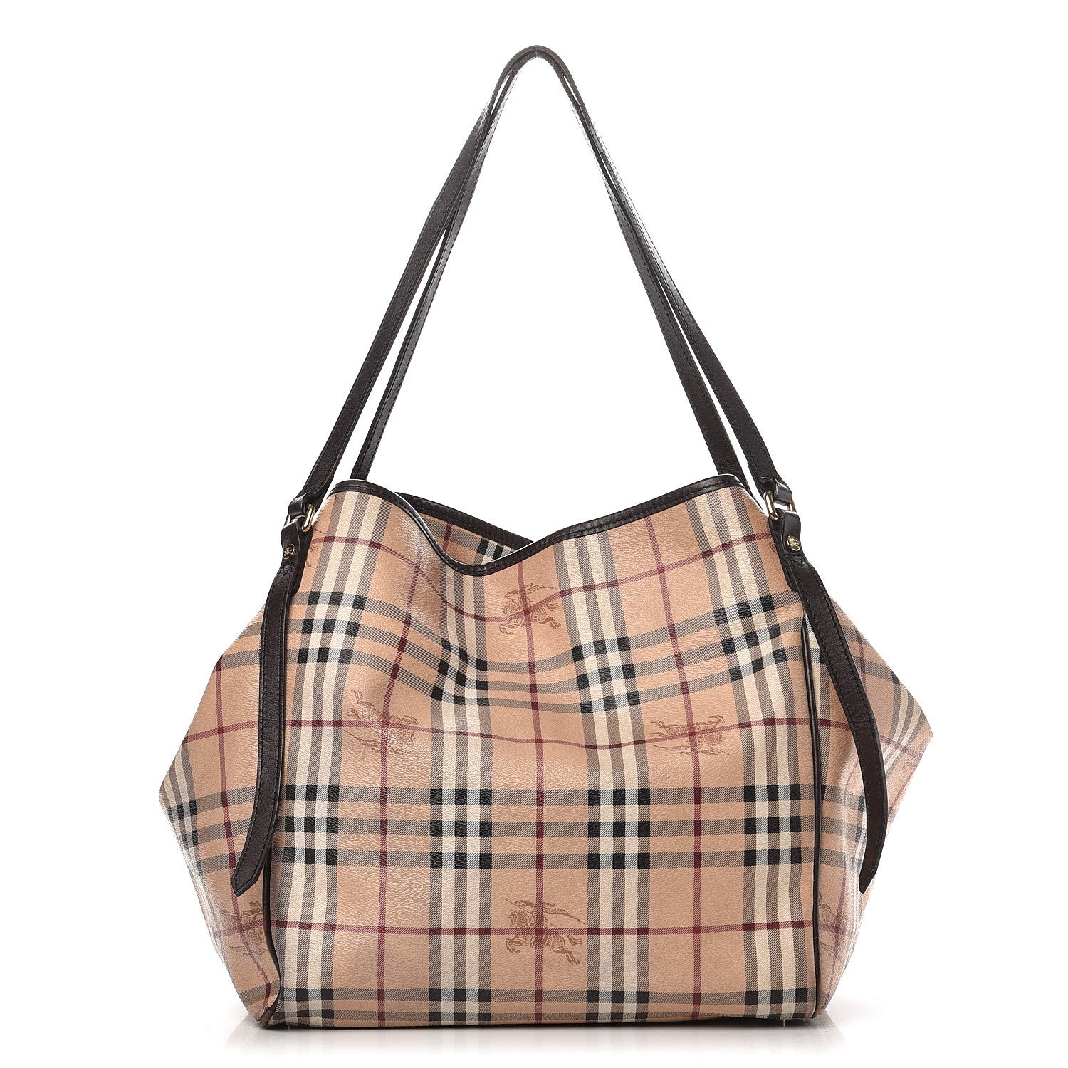 Burberry Haymarket Check Large Canterbury Tote Chocolate 1 of 22