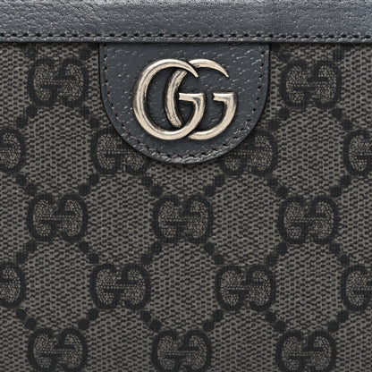 Gucci GG Supreme Monogram Textured Dollar Calfskin Ophidia Zip Around Wallet Grey Black Graphite Grey 8 of 8