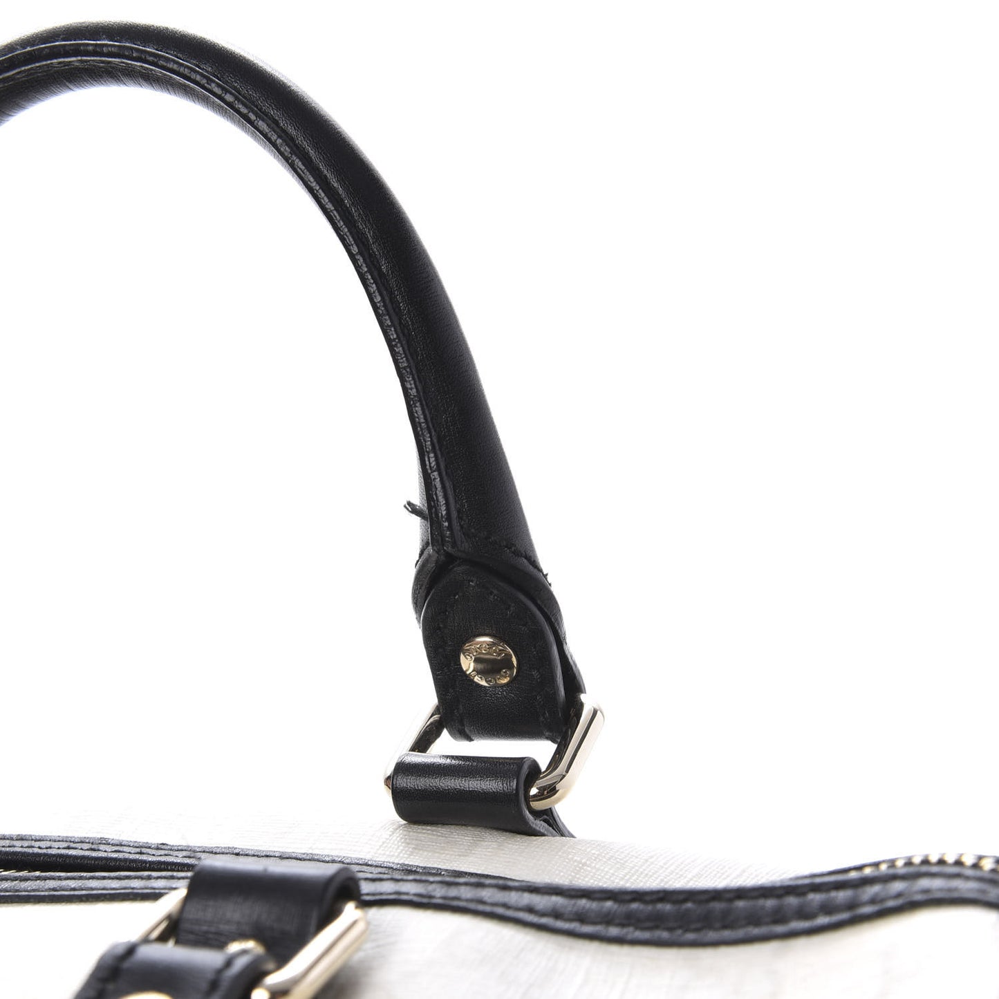 GG Plus Monogram Medium Joy Boston White Black