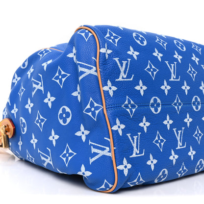 Louis Vuitton Calfskin Monogram Speedy P9 Bandouliere 40 Blue 9 of 10