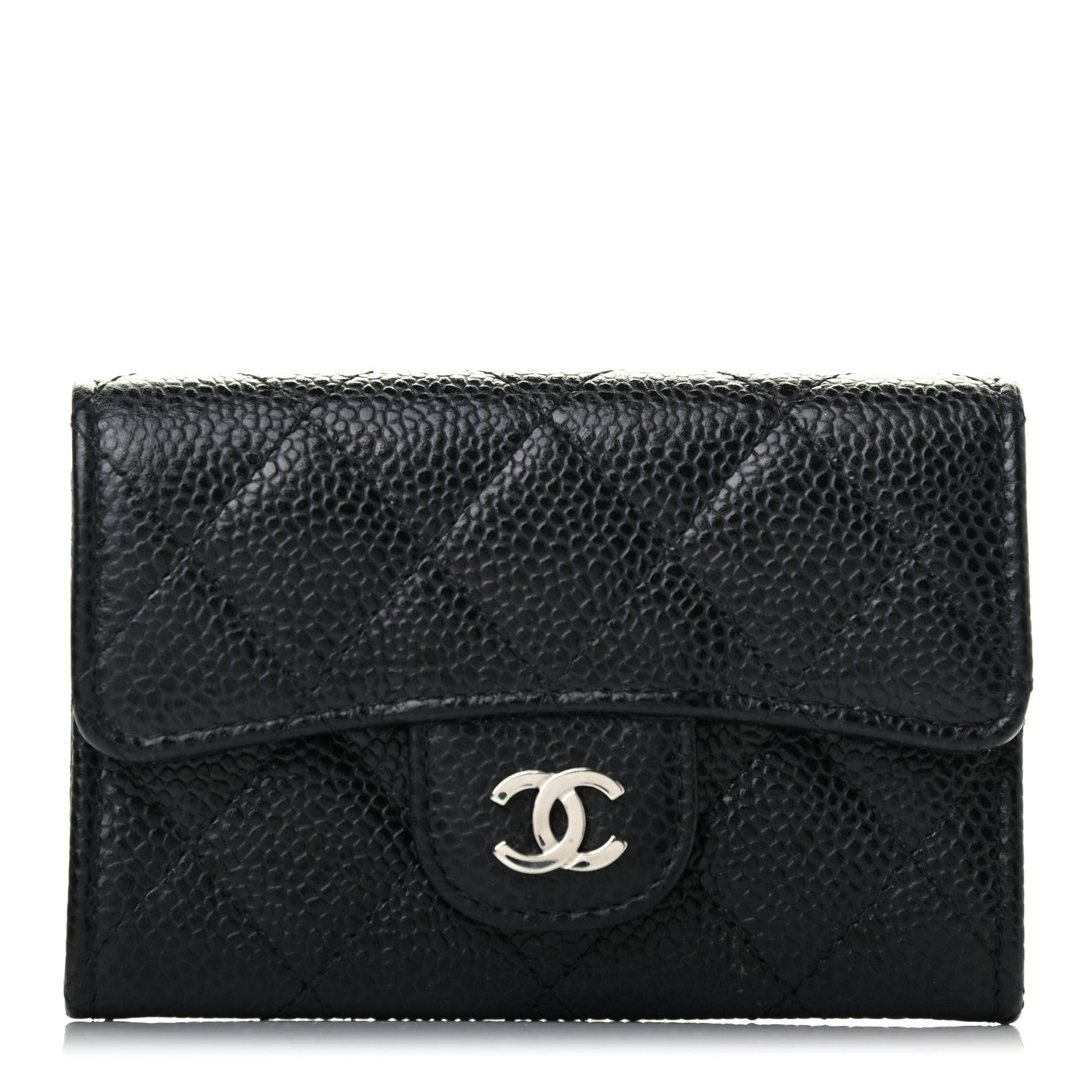 Chanel Caviar Quilted Flap Card Holder Black 1 of 8
