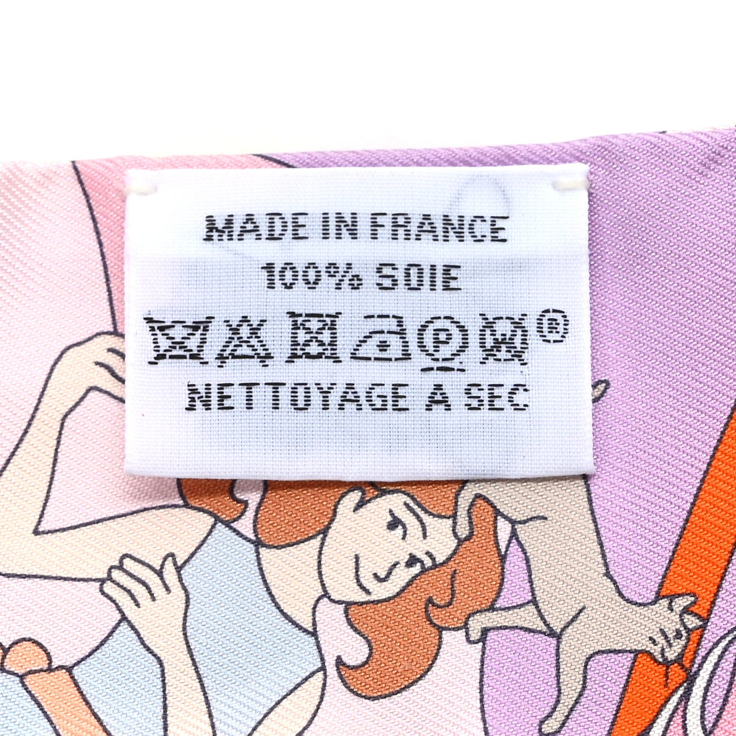 Silk Carres Volants Twilly Lilas Rose Pale Orange
