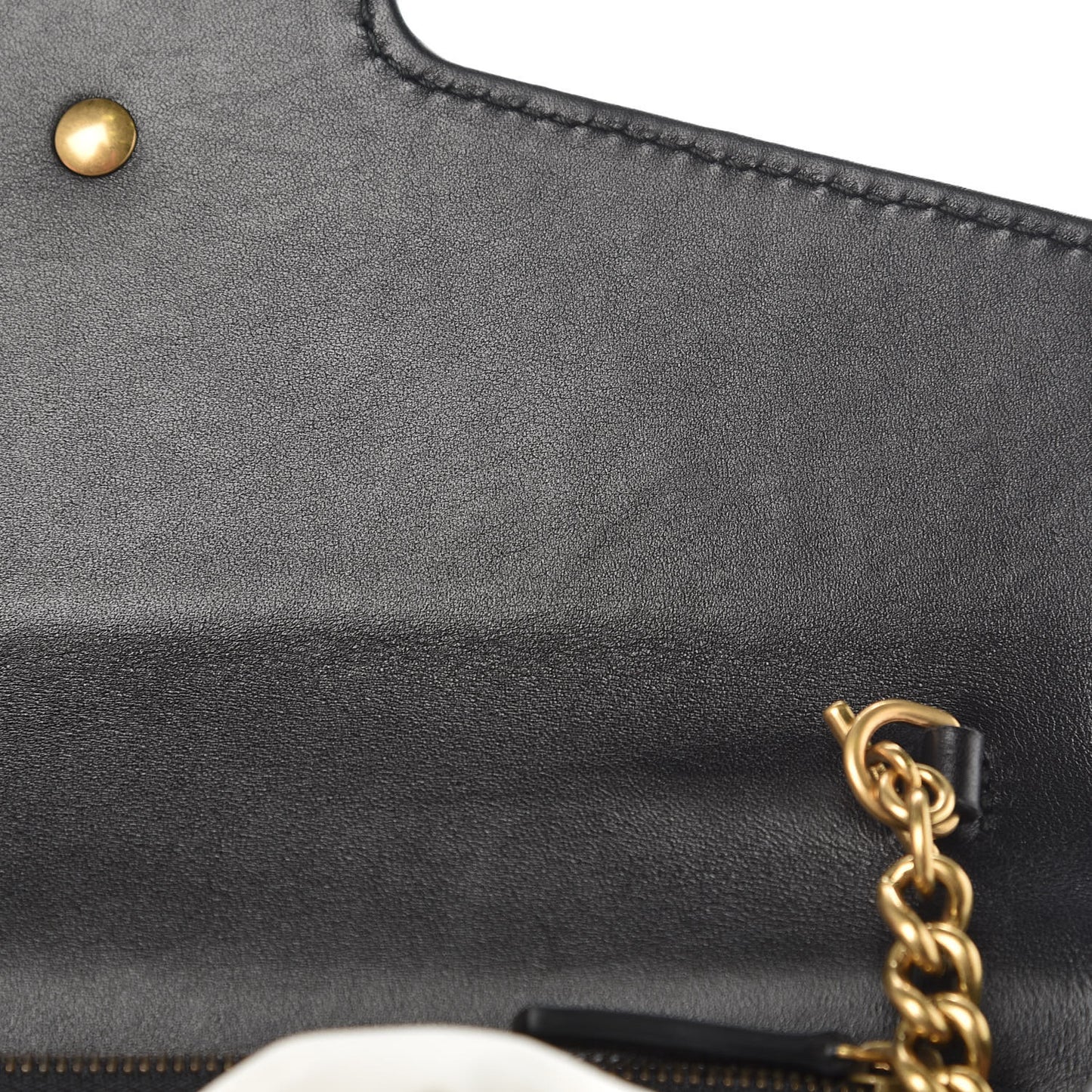 Calfskin Matelasse Mini Pearly GG Marmont Chain Wallet Black