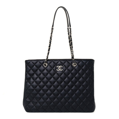 Chanel Calfskin Quilted Large Classic Shopping Tote Black 1 of 11