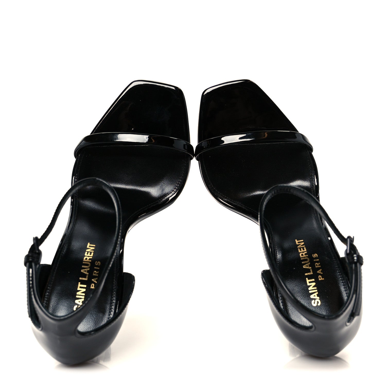 Saint Laurent Patent Cassandra 100 Sandals 36 Black 2 of 10