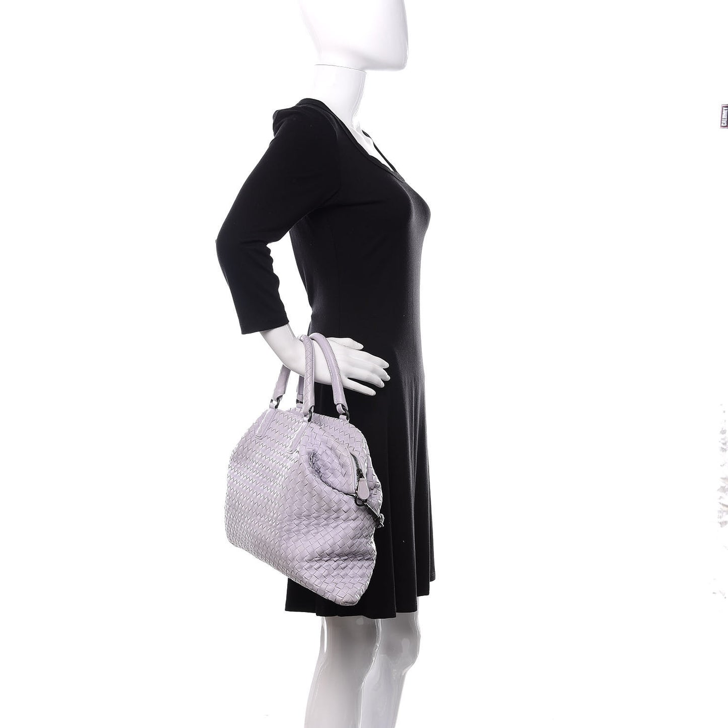 Nappa Intrecciato Medium Convertible Tote Oyster Lilac