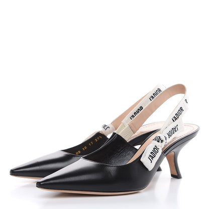 Christian Dior Lambskin Ribbon J'Adior Slingback 65mm Pumps 39.5 Black 3 of 11