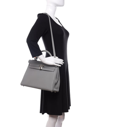 Hermes Togo Kelly Retourne 32 Gris Mouette 2 of 12