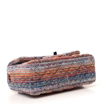 Chanel Tweed Quilted Mini Rectangular Flap Blue Pink Orange 4 of 10