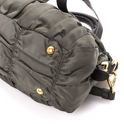 Prada Tessuto Nylon Gaufre Shopping Satchel Fumo 11 of 11