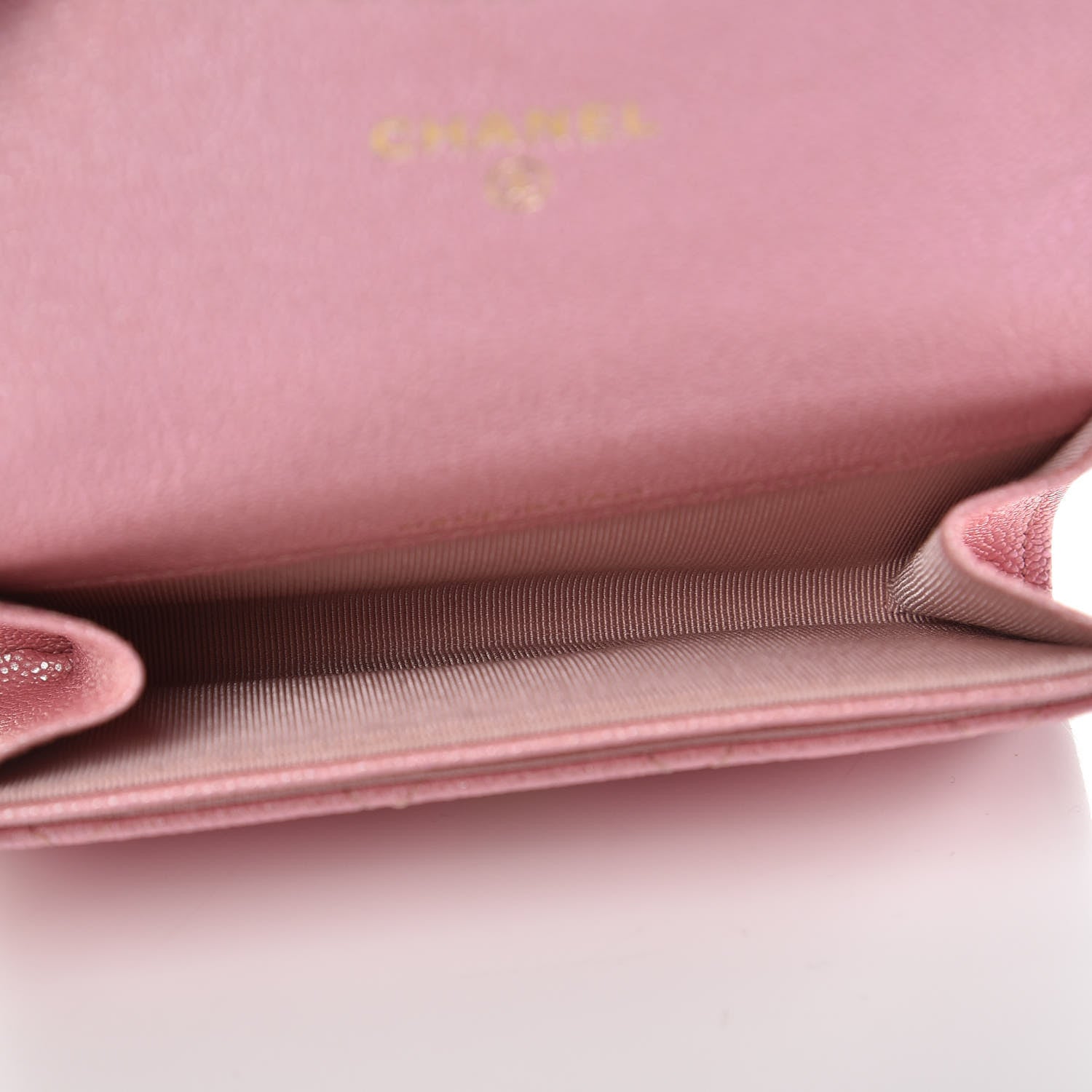 Chanel Iridescent Caviar Quilted Flap Card Holder Rose Pink 5 of 9