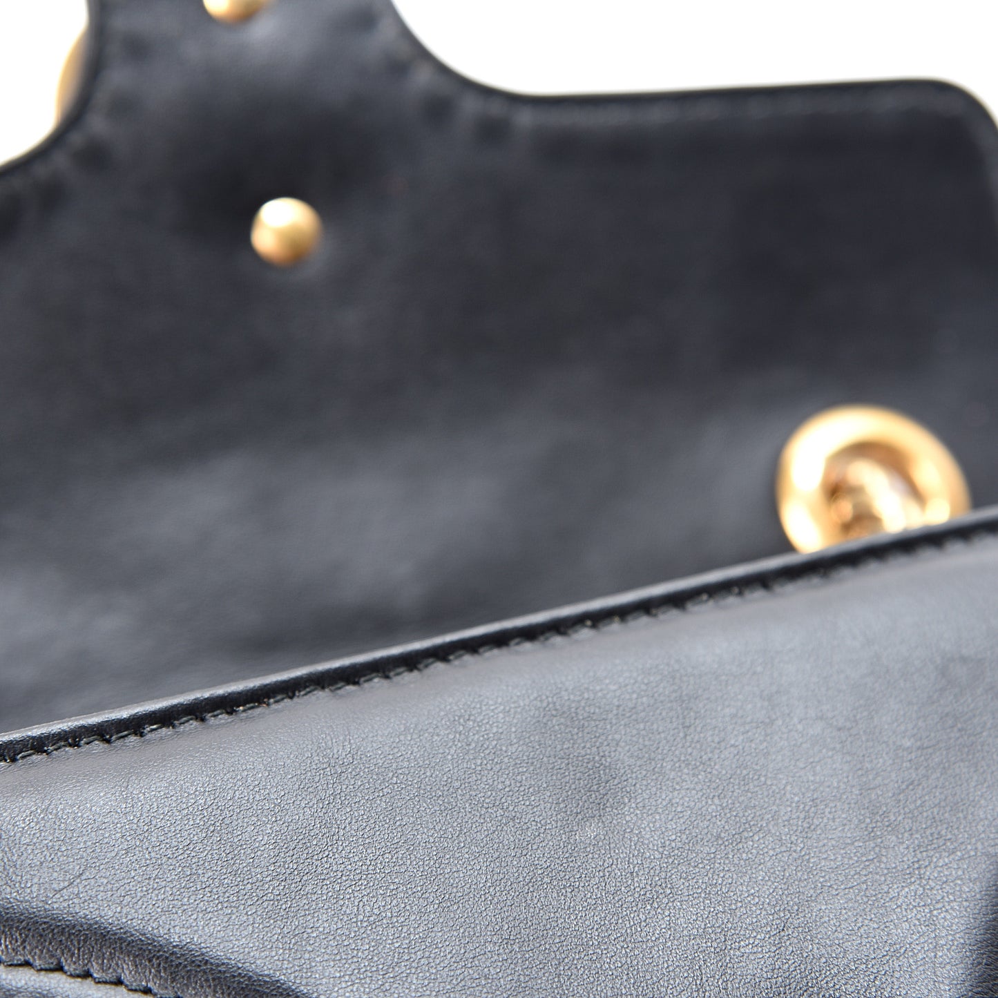 Calfskin Matelasse Mini GG Marmont Shoulder Bag Black