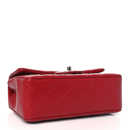 Chanel Lambskin Quilted Mini Rectangular Flap Red 4 of 12