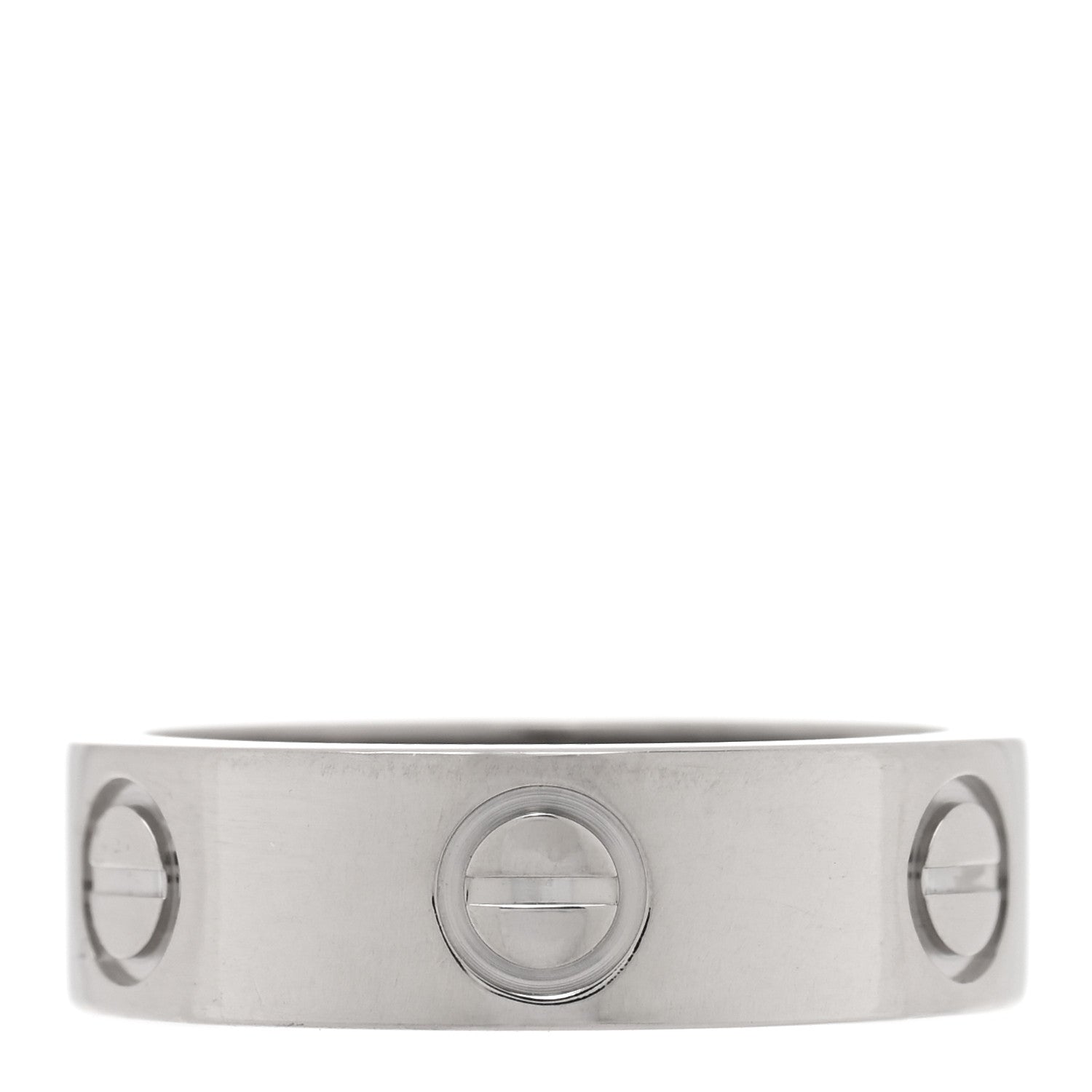 Cartier 18K White Gold 5.5mm LOVE Ring 50 5.25 1 of 4