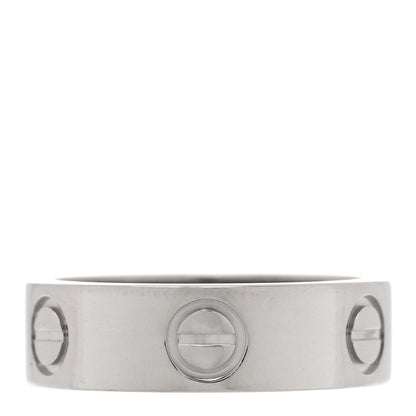 Cartier 18K White Gold 5.5mm LOVE Ring 50 5.25 1 of 4