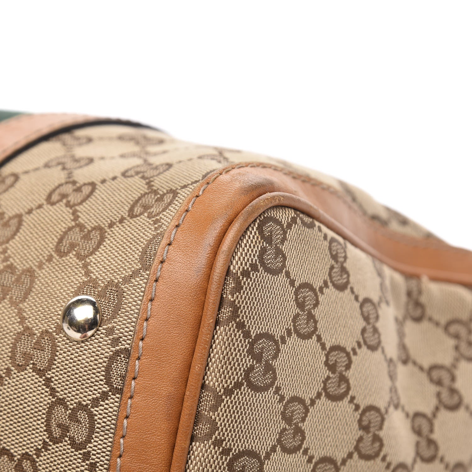 Gucci Monogram Vintage Web Medium Boston Tobacco 11 of 18