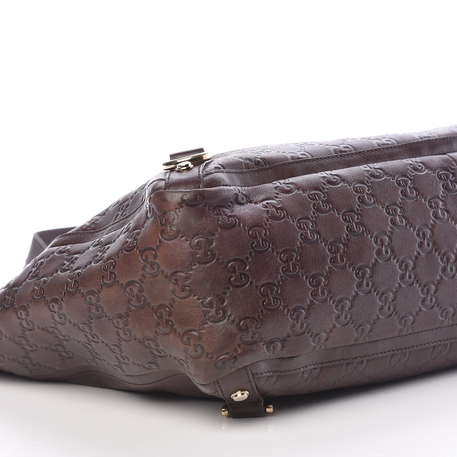 Gucci Guccissima Large Abbey Tote Dark Brown 8 of 10