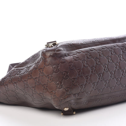 Gucci Guccissima Large Abbey Tote Dark Brown 8 of 10