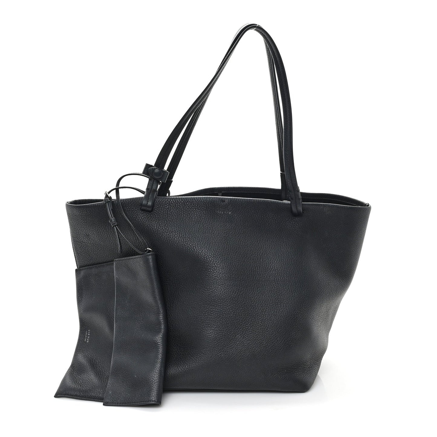 Grained Calfskin Park Tote Three Black