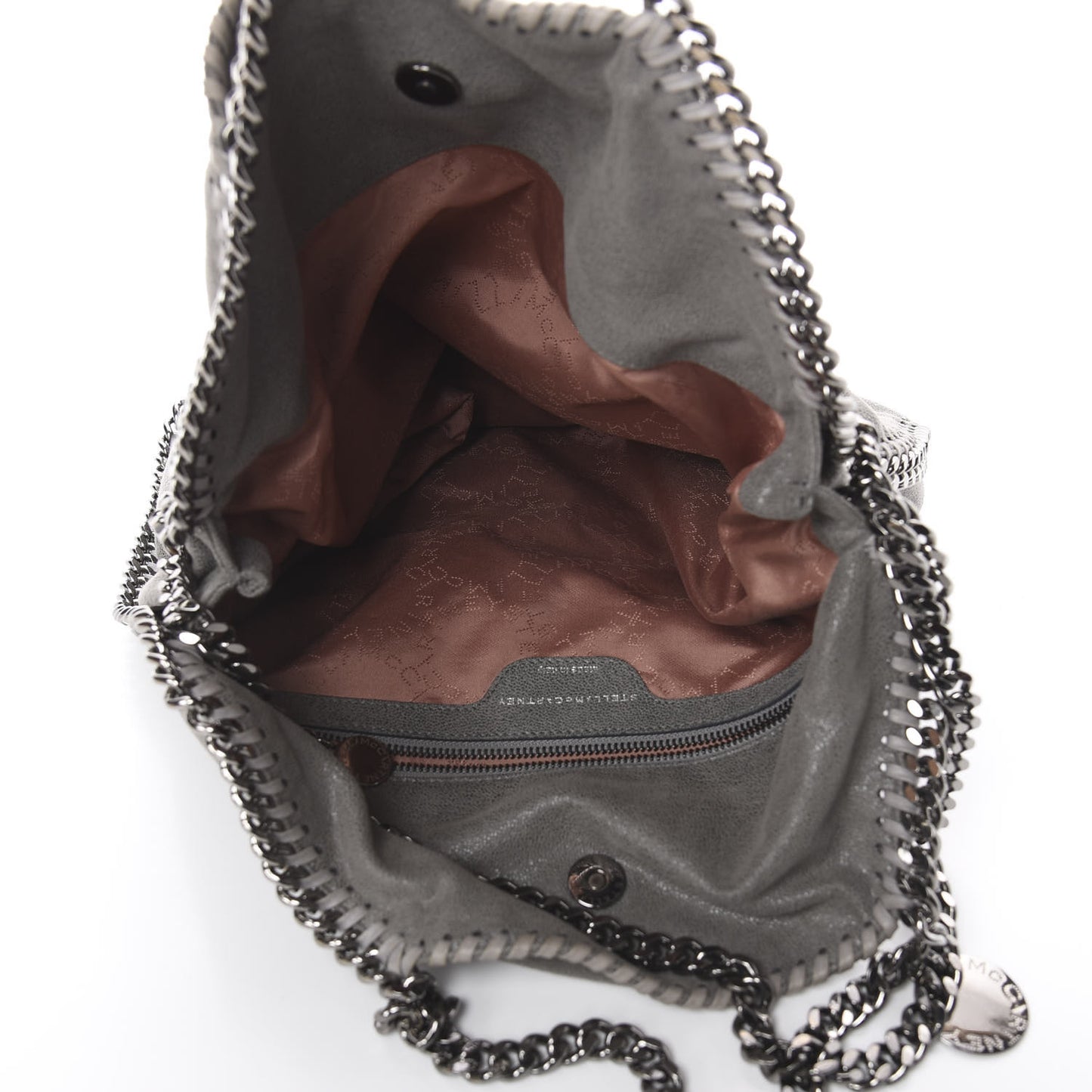 Shaggy Deer Falabella Fold Over Tote Grey