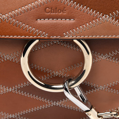 Chloe Calfskin Patchwork Medium Faye Shoulder Bag Caramel 15 of 17