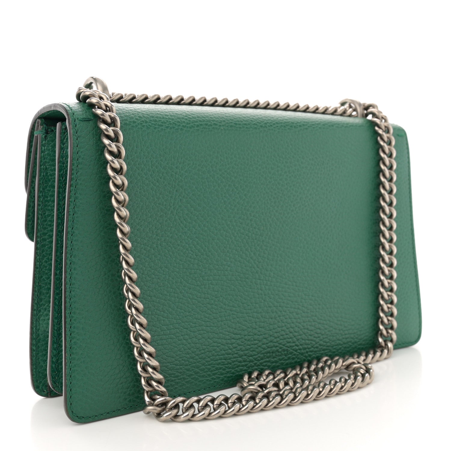 Gucci Pebbled Calfskin Small Dionysus Shoulder Bag Emerald 3 of 14