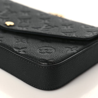 Louis Vuitton Empreinte Pochette Felicie Chain Wallet Black 10 of 11
