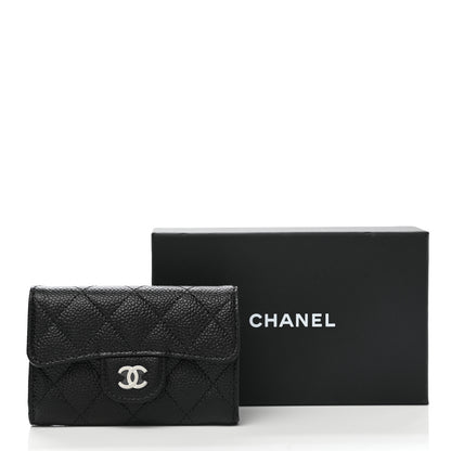 Chanel Caviar Quilted Flap Card Holder Wallet Black 9 of 9