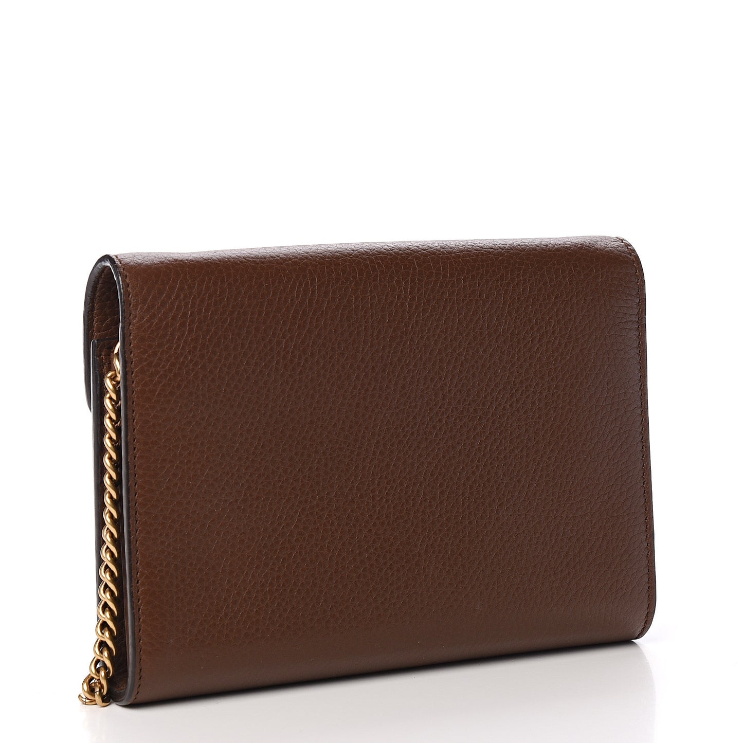 Cellarius Calfskin GG Marmont Chain Wallet Nut Brown