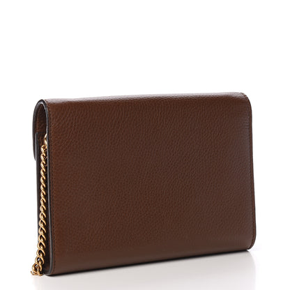 Gucci Cellarius Calfskin GG Marmont Chain Wallet Nut Brown 2 of 9
