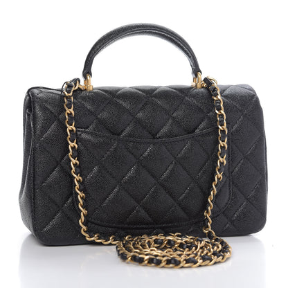 Chanel Caviar Quilted Mini Top Handle Rectangular Flap Black 3 of 9