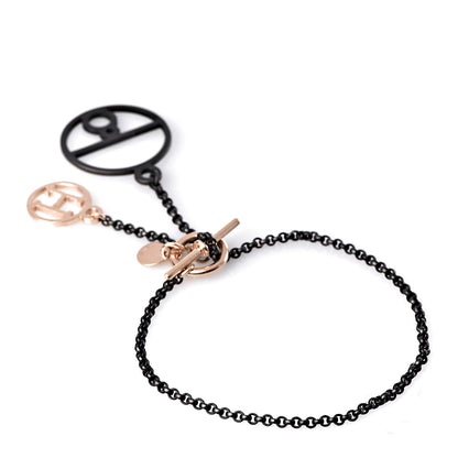 Hermes Sterling Silver 18K Rose Gold Crazy Caleche Bracelet 3 of 6