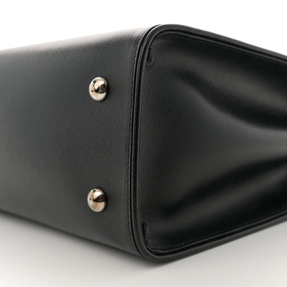 Salvatore Ferragamo Printed Calfskin Briana Tote Black 9 of 10