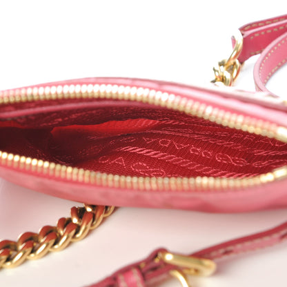 Prada Tessuto Nylon Saffiano Logo Crossbody Bag Fuxia 5 of 13