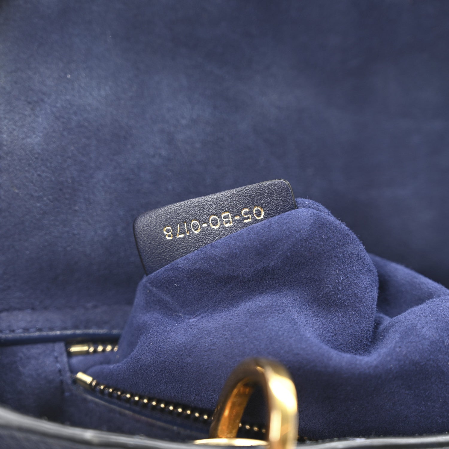 Christian Dior Calfskin Cannage Studded Medium Supple Lady Dior Navy 7 of 10