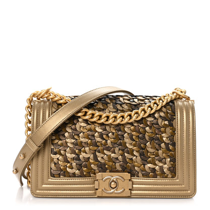 Chanel Metallic Lambskin Medium Scaled Boy Flap Gold 1 of 11