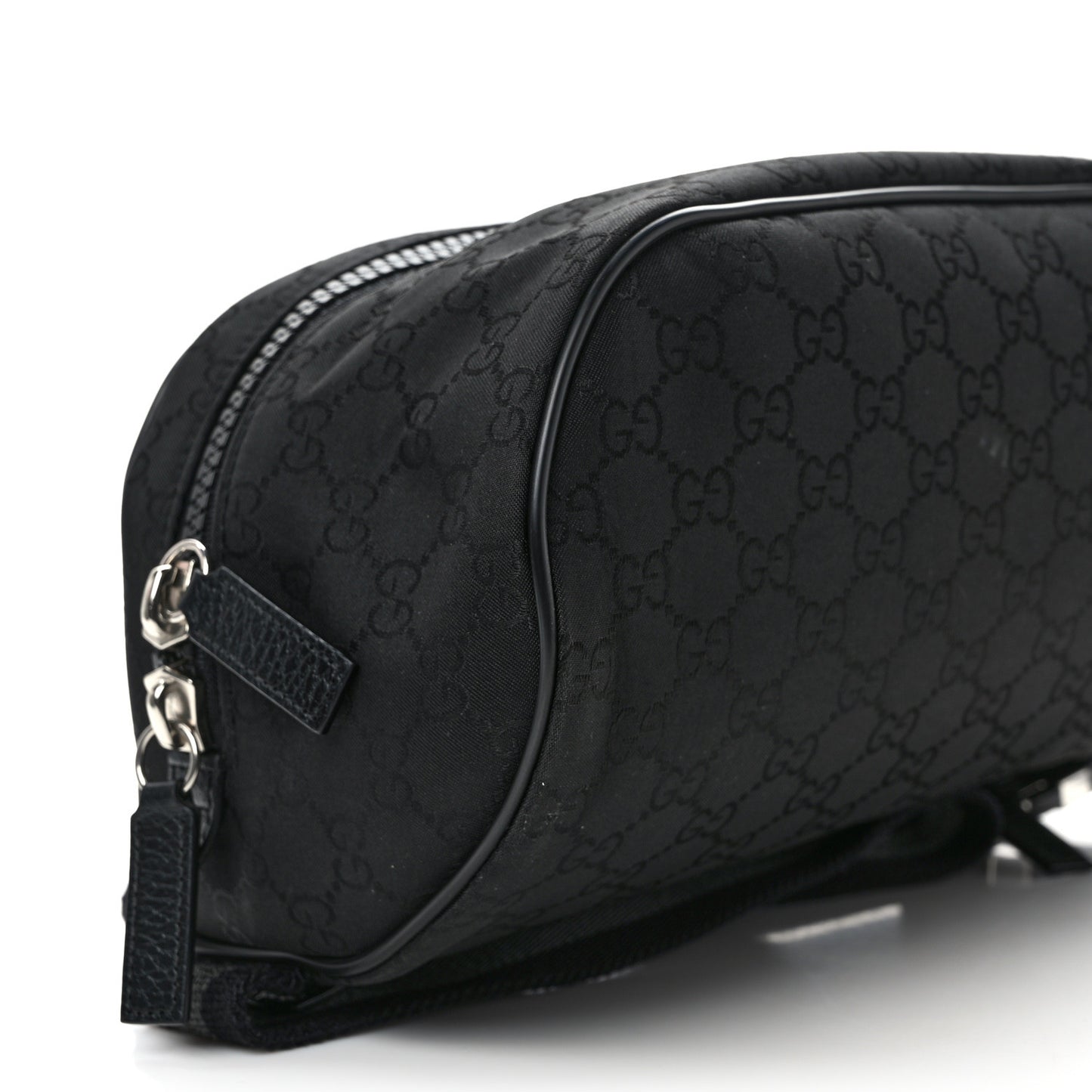 Nylon Monogram Fanny Pack Belt Bag Black