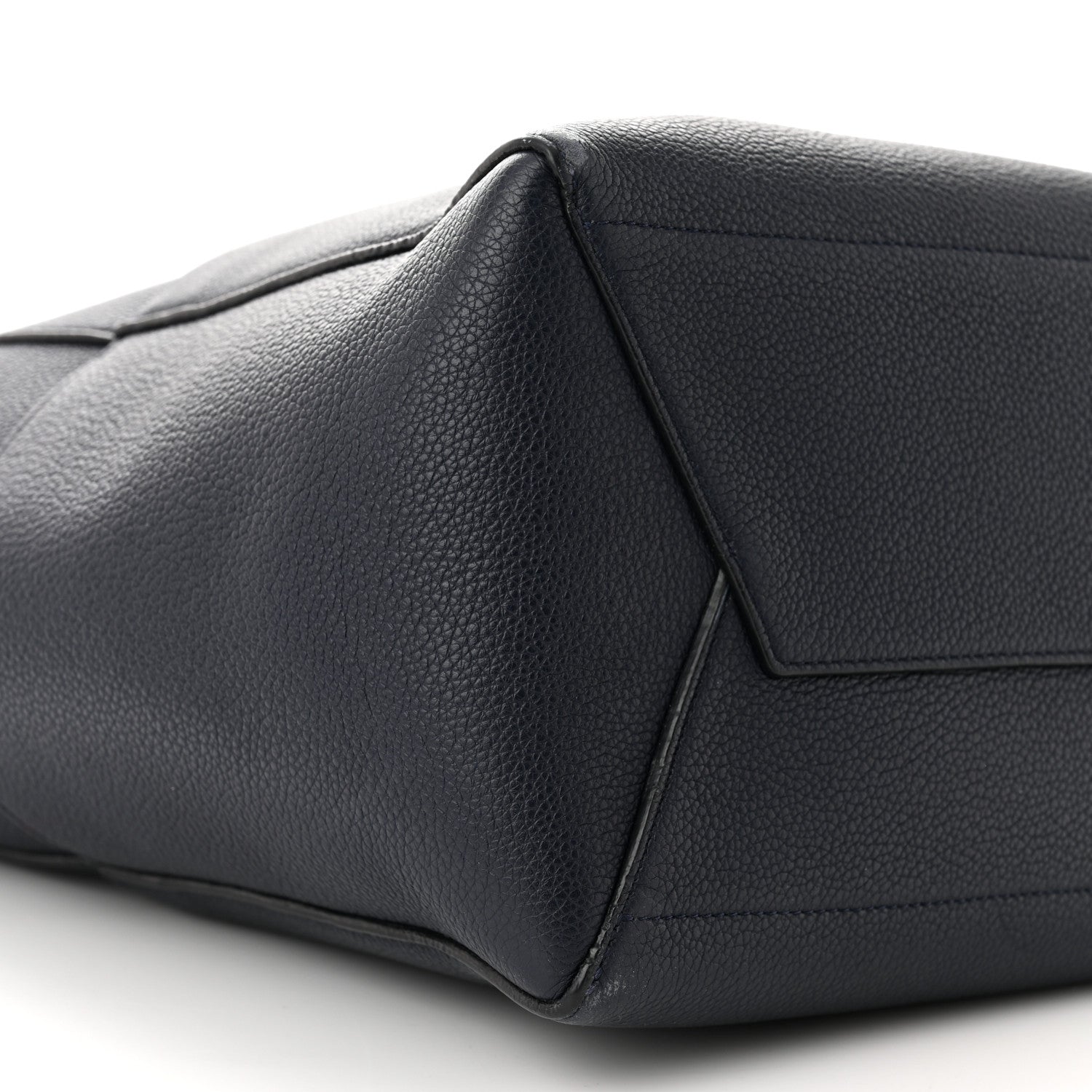 Celine Soft Grained Calfskin Sangle Bucket Bag Navy Blue 7 of 10
