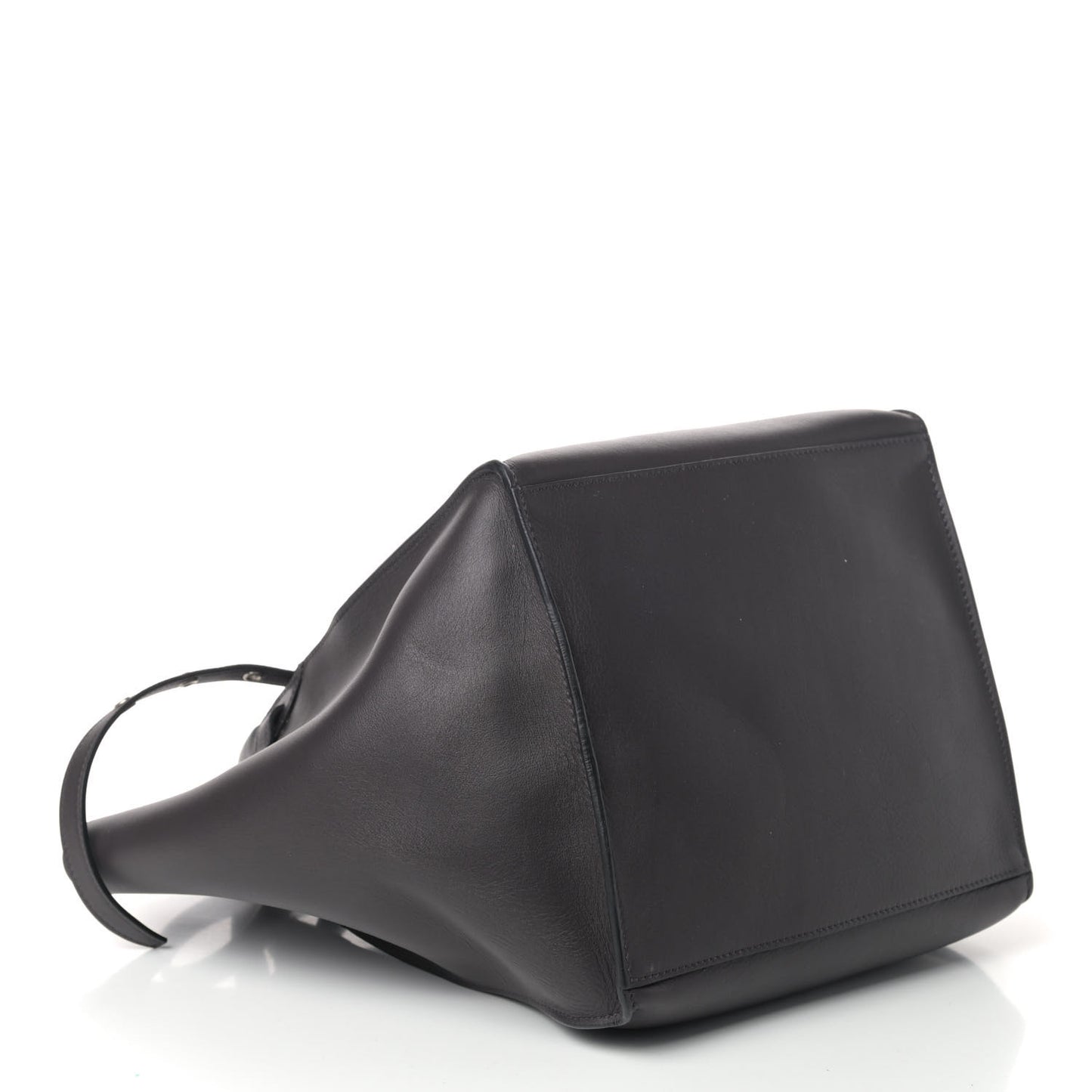 Supple Calfskin Long Strap Small Big Bag Gray