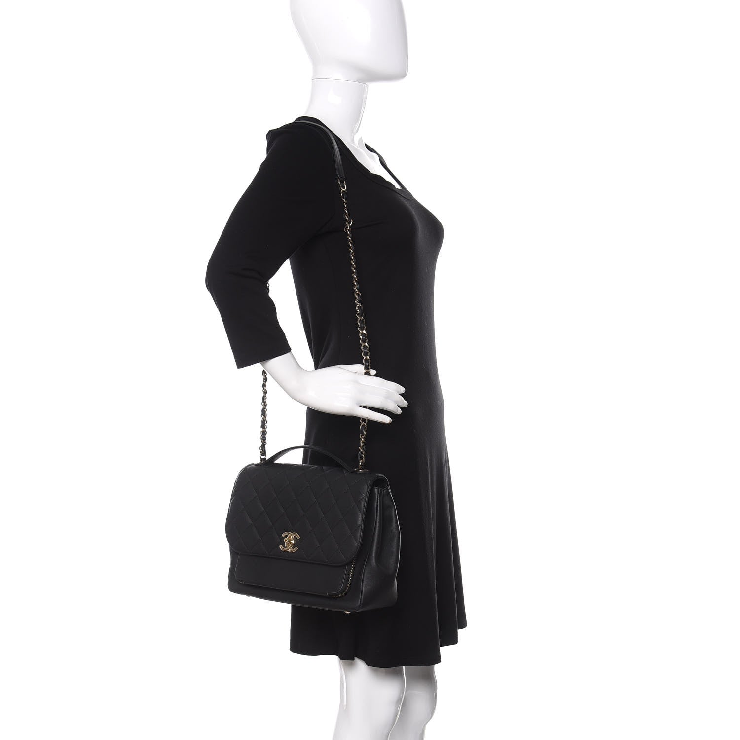 Chanel Caviar Quilted Large Business Affinity Flap Black 2 of 13