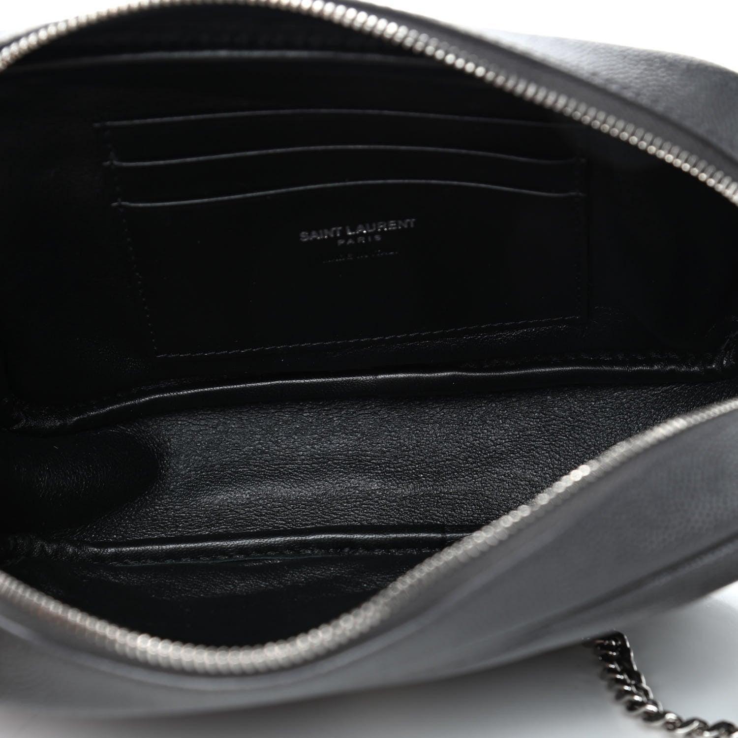Saint Laurent Grain De Poudre Matelasse Monogram Mini Lou Camera Bag Asphalt 4 of 4