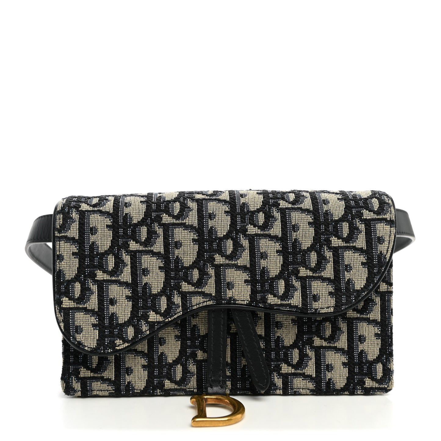 Oblique Saddle Belt Bag Blue
