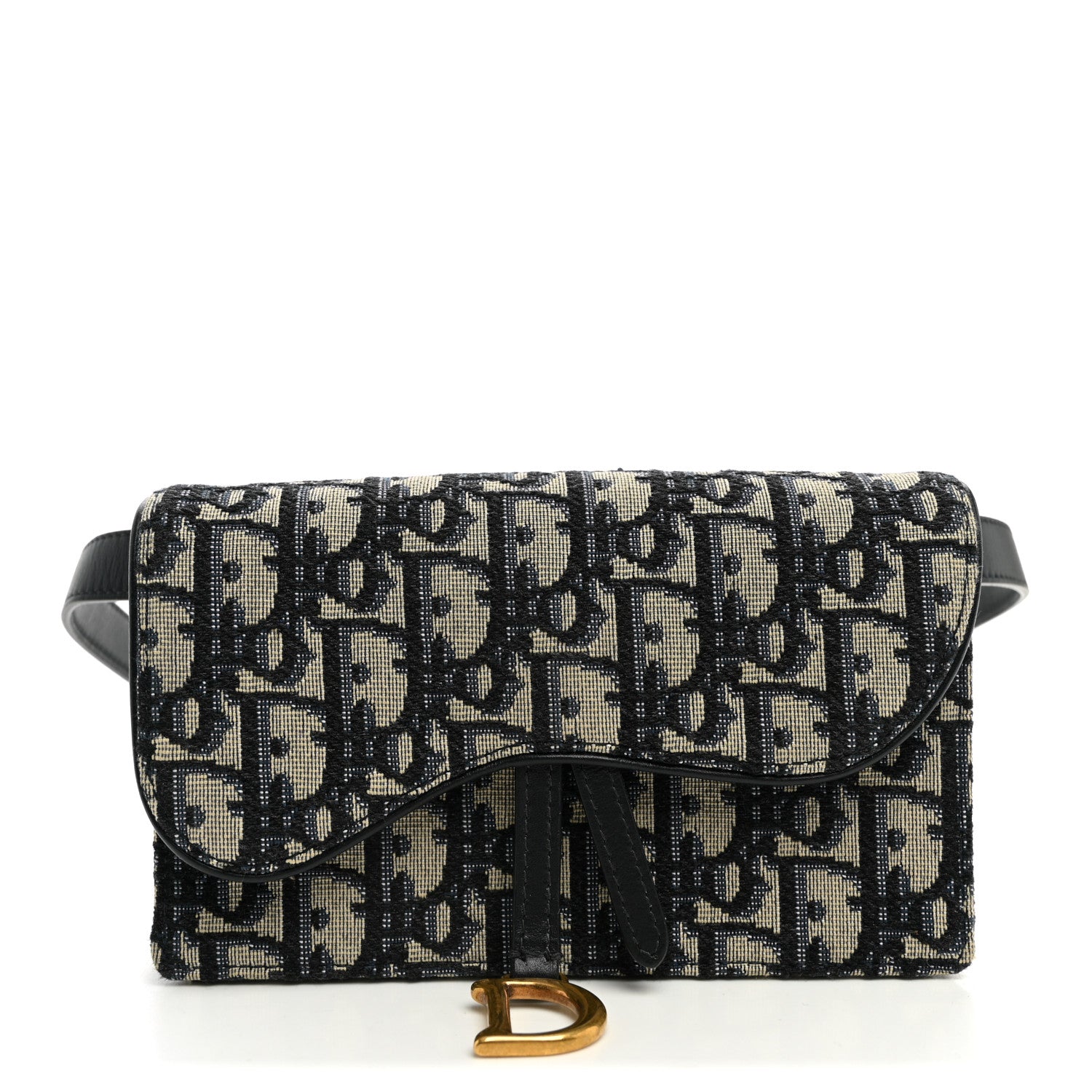Christian Dior Oblique Saddle Belt Bag Blue 1 of 8