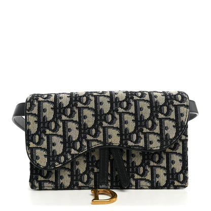 Christian Dior Oblique Saddle Belt Bag Blue 1 of 8