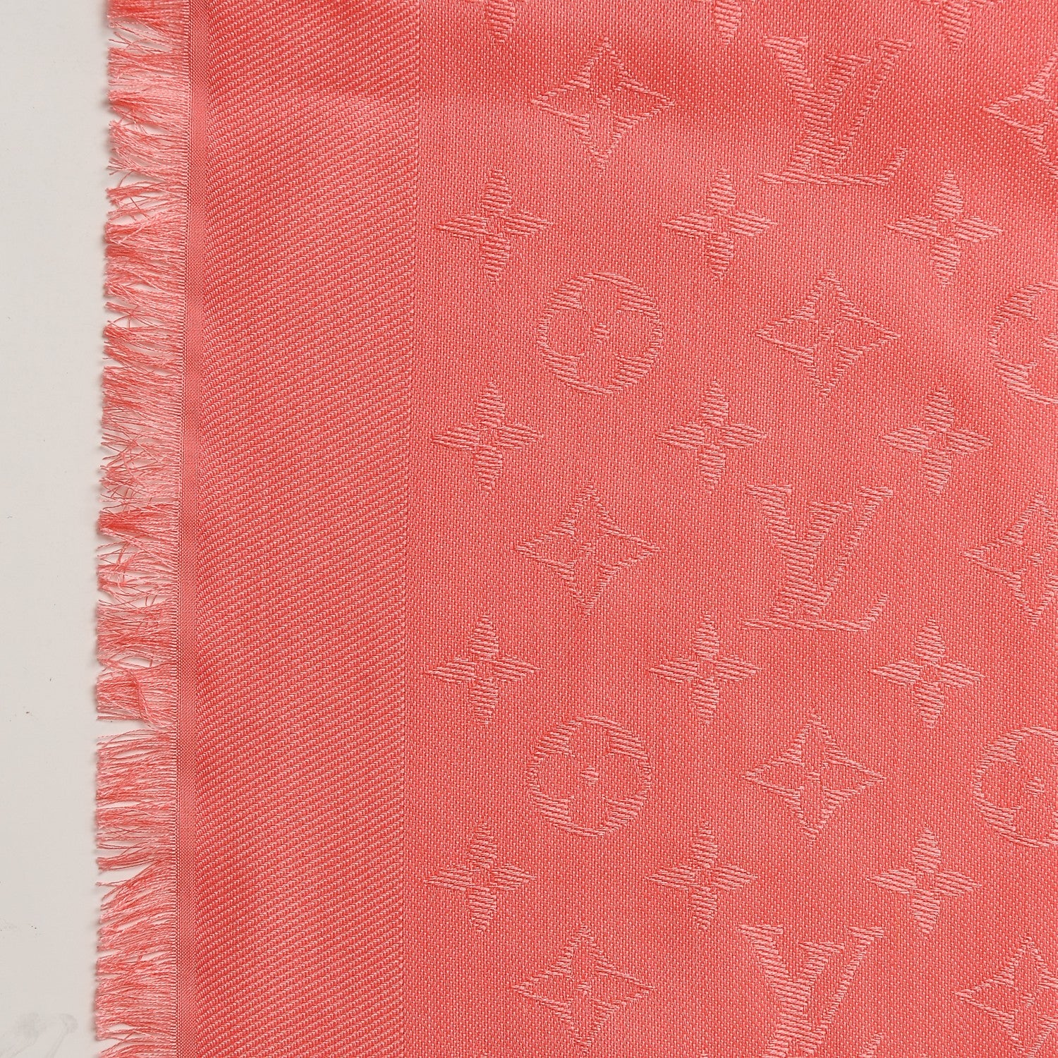 Louis Vuitton Silk Wool Monogram Shawl Pink 4 of 4