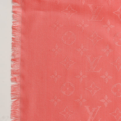 Louis Vuitton Silk Wool Monogram Shawl Pink 4 of 4