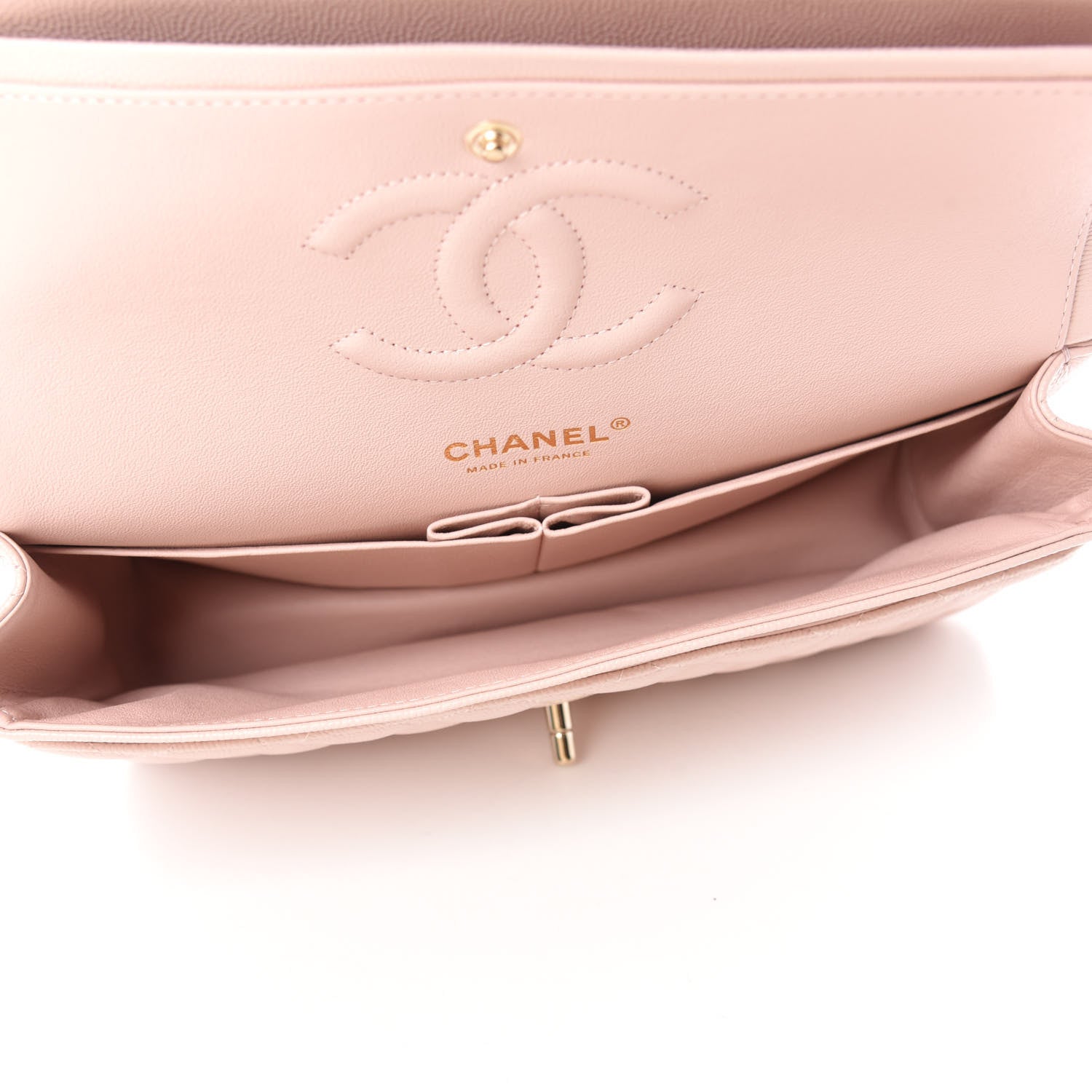 Chanel Caviar Quilted Medium Double Flap Light Pink 5 of 11